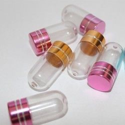 بطری های پلاستیکی شفاف 15 میلی متری PS ظرف یک کپسول