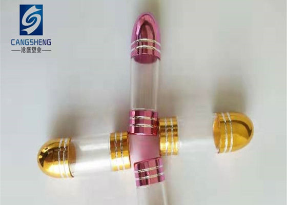 بطری های قرص پلاستیکی شفاف گلوله شکل خالی پوسته 44 میلی متری کرگدن 69 شفاف