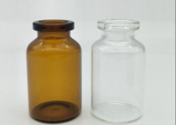 10 میلی لیتر بطری های شیشه ای شفاف FDA با درپوش لاستیکی محکم